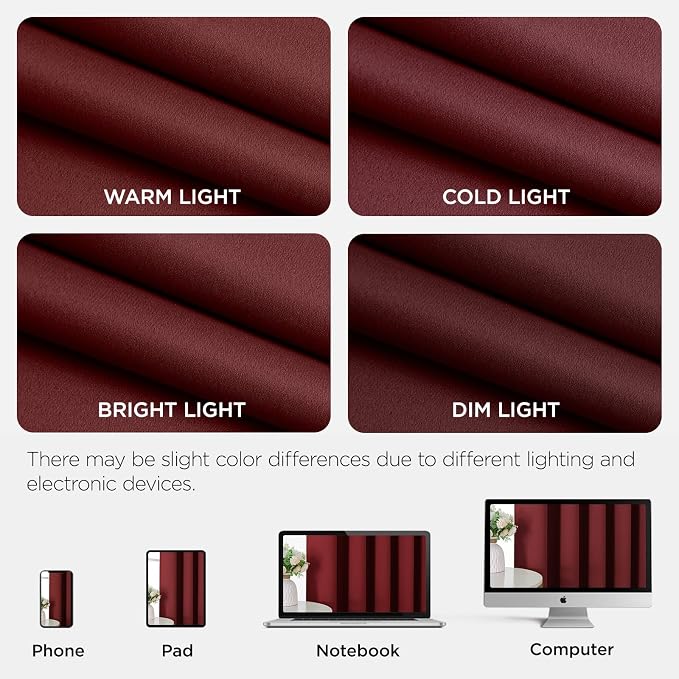 Joydeco Blackout Patio Sliding Door Curtains 108 Inches Long, Grommet Privacy - Image 8