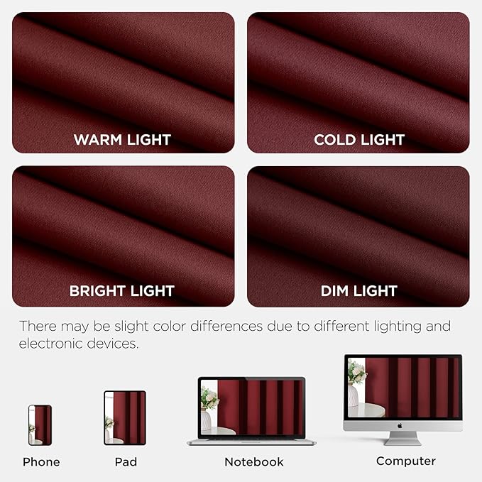 Joydeco Blackout Patio Sliding Door Curtains 96 Inches Long, Grommet Privacy - Image 8