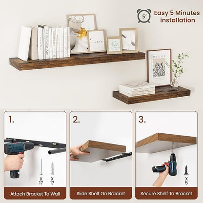 Vivelove 12" Deep Floating Shelves - Image 7