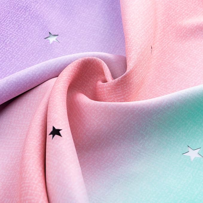 XiDi Curtains for Bedroom Decor, Rainbow Blackout Curtains for Kids Room - Image 6
