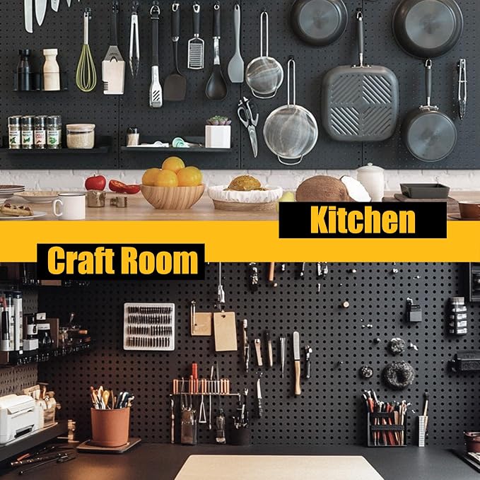 Spampur Peg Board, 4 Pack Metal Pegboard Panels - Image 9