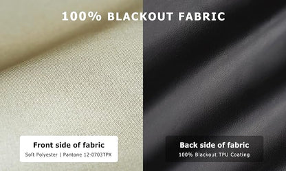 LazBlinds 100% Blackout Roller Shades, No Tools No Drill Cordless Blinds - Image 2