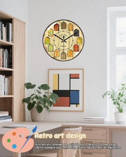 Decorative Wall Clocks Batterys Operated, Retro Wall Clock - Image 4