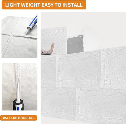 3D Faux Stone Wall Panels, Lightweight & Waterproof Accent Marble Stone Skin - Image 4