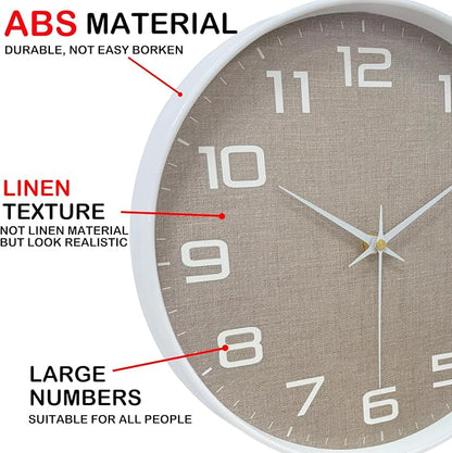 Modern Wall Clocks Battery Operated, 12 inch Silent Non Ticking Analog Clock - Image 7