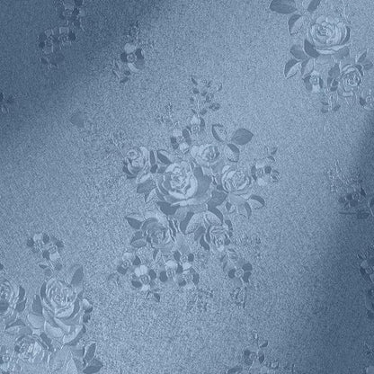 Erfoni 197"x17.7" Grey Blue Peel and Stick Wallpaper Thicken Floral Embossed by Erfoni