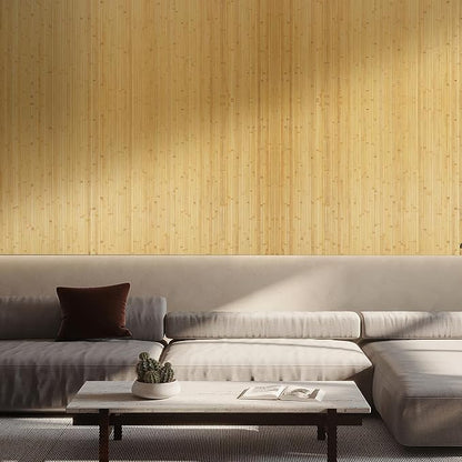 OUZUGIE 2 Pack 96x48 Inch Natural Bamboo Wall Panel – Natural Pole Wrap Paneling - Image 9