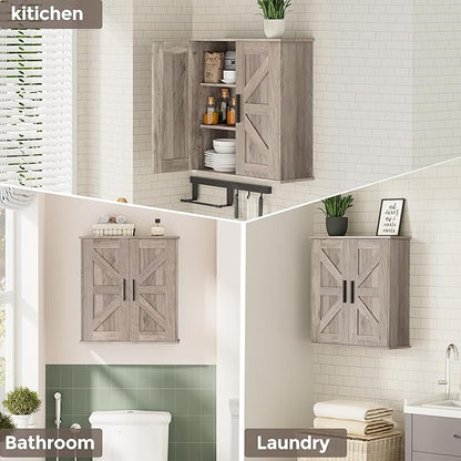 Homleke Bathroom Wall Cabinet, Over Toilet Storage Cabinet - Image 6