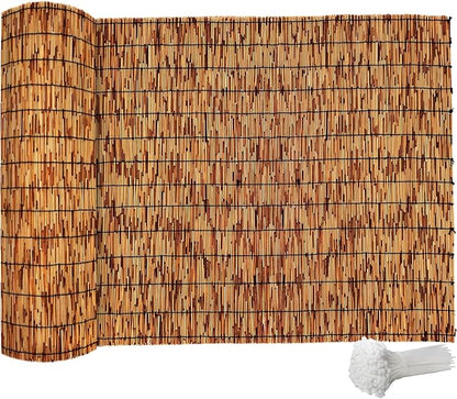 Natural Reed Fencing, Decorative Bamboo Fence Rolls Handwoven Friendly Sun Shade by Unknown