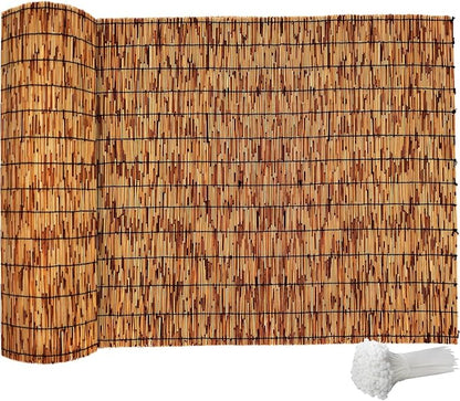 Natural Reed Fencing, Decorative Bamboo Fence Rolls Handwoven Friendly Sun Shade by Unknown