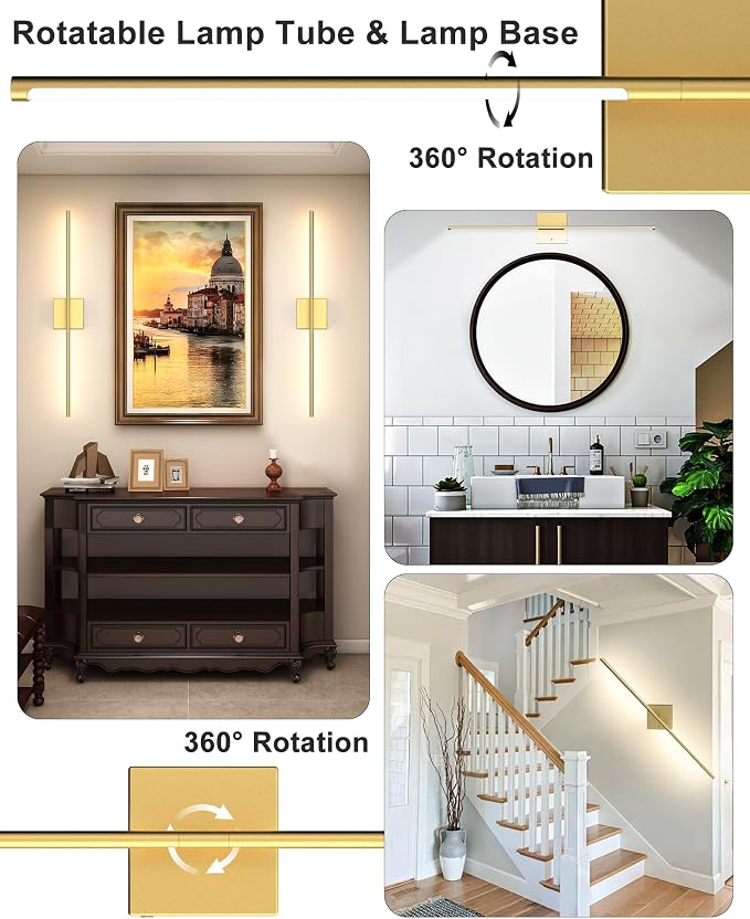 Battery Operated Wall Sconce Set of Two: Wireless Rechargeable Wall Lights - Image 5