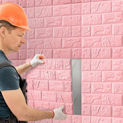 Colarr 60 Pcs 58 Sq ft 3D Wall Panels Peel and Stick Faux Foam 3D Brick - Image 6