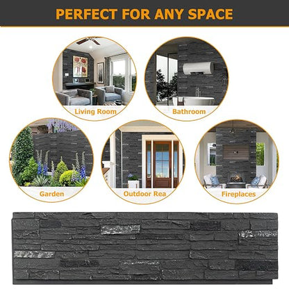 ROOMTEC 1-Pack Faux Stone Wall Covering Panels - Image 6