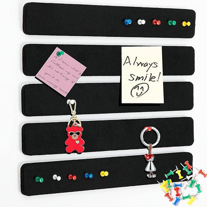 5 Pack Felt Pin Board Bar Strips Bulletin Board by SayHellotoGoodLife