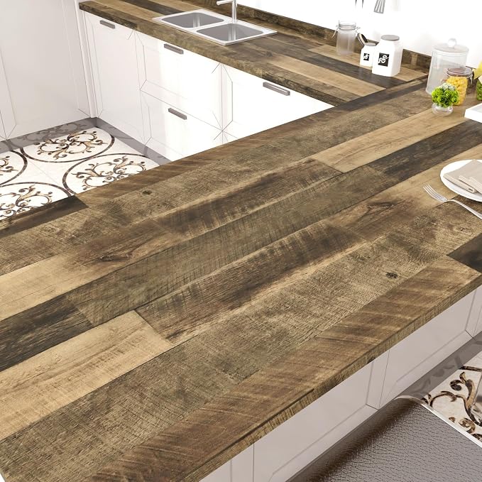 WESTICK Brown Wood Contact Paper Peel and Stick Countertops Waterproof Wood - Image 3