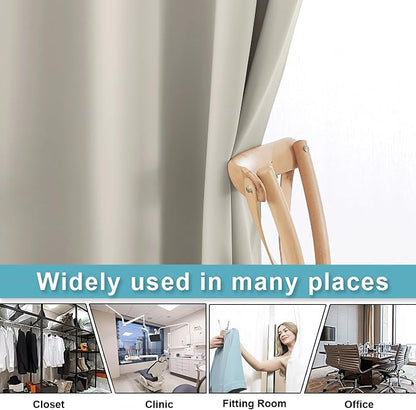 RYB HOME Temporary Doorway Curtains Blackout Privacy Room Divider Curtains - Image 5