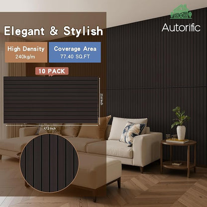 Wood Veneer Sound Panels, 10 Pack 47.2”x23.6” Wall Panels, Decorative Acoustic - Image 4
