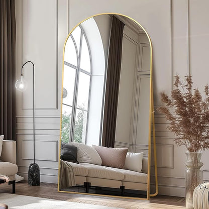 Beauty4U 71" x 32" Arched Full Length Mirror, HD Tempered Glass Floor Mirror by Beauty4U