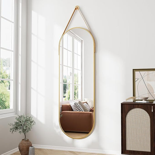 Full Length Mirror, Oval Wall Mounted Mirror, Wall Mirrors Full Length by ZMYCZ