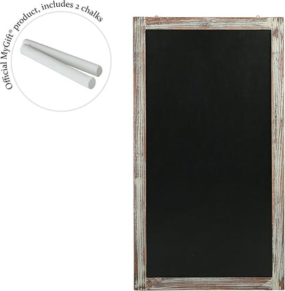 MyGift 35-Inch Wall-Mounted Chalkboard Sign, Vertical/Horizontal Hanging - Image 6