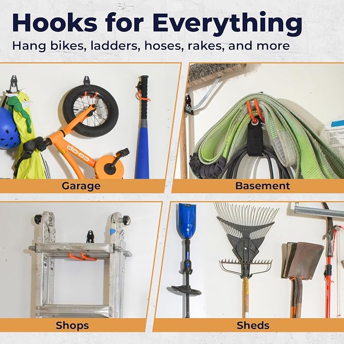 28 Pack Steel Heavy Duty Garage Hooks Storage Hooks - Image 5