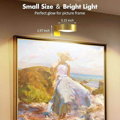 3Pcs Battery Operated Picture Light, Magnetic Led Painting Light - Image 4