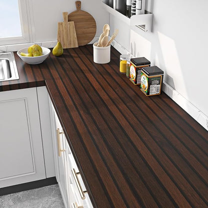 FunStick 16"x240" Peel and Stick Wallpaper Wood Slats Self Adhesive Wall Paper - Image 6