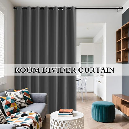 RYB HOME Extra Long 100% Blackout Room Divider Curtains - Image 5