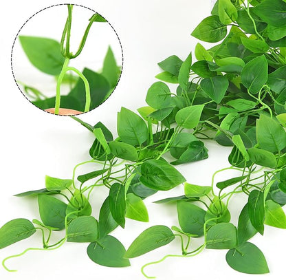 CEWOR 4pcs Artificial Hanging Plants 2.9ft Fake Ivy Vine Fake Ivy Leaves - Image 3