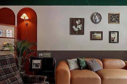Dimoon 78.7''x17.7''Coffee Brown Peel and Stick Wallpaper Contact Paper Modern - Image 9