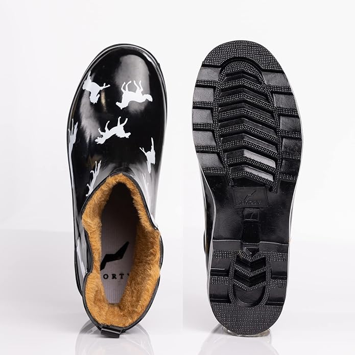 NORTY - Womens Ankle Rain Boots - Ladies Waterproof Winter Spring Garden Boot runs ½ size large