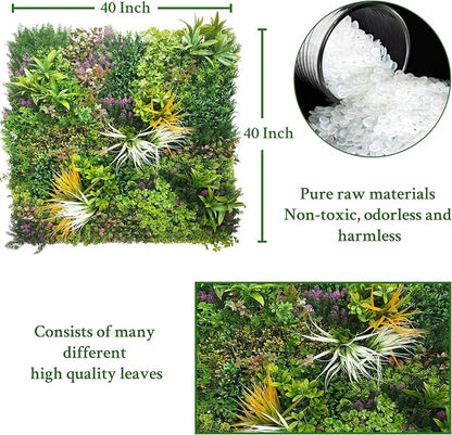 ODTORY Artificial Greenery Grass Wall Panels, Backyard Green Decor - Image 2