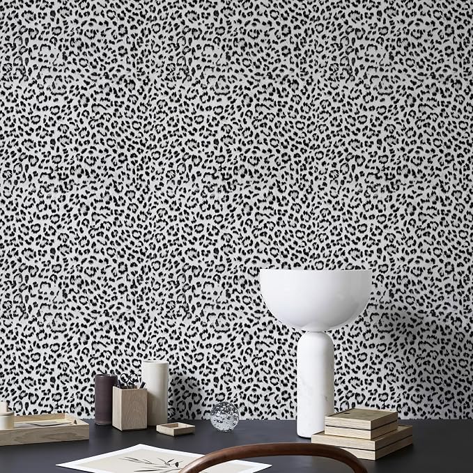 Leopard Print Peel and Stick Wallpaper, Waterproof Removable Self Adhesive by wallpaper