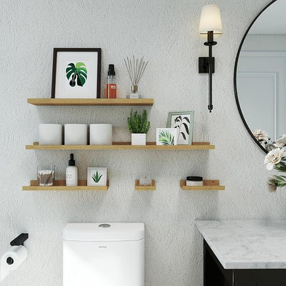 Floating Shelves for Wall Decor, Long Wall Mounted Storage Shelf for Bedroom - Image 4