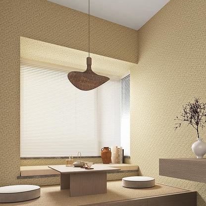 Haimin Fabric Wallpaper Textured Contact Paper Grasscloth Wallpaper Peel and - Image 5