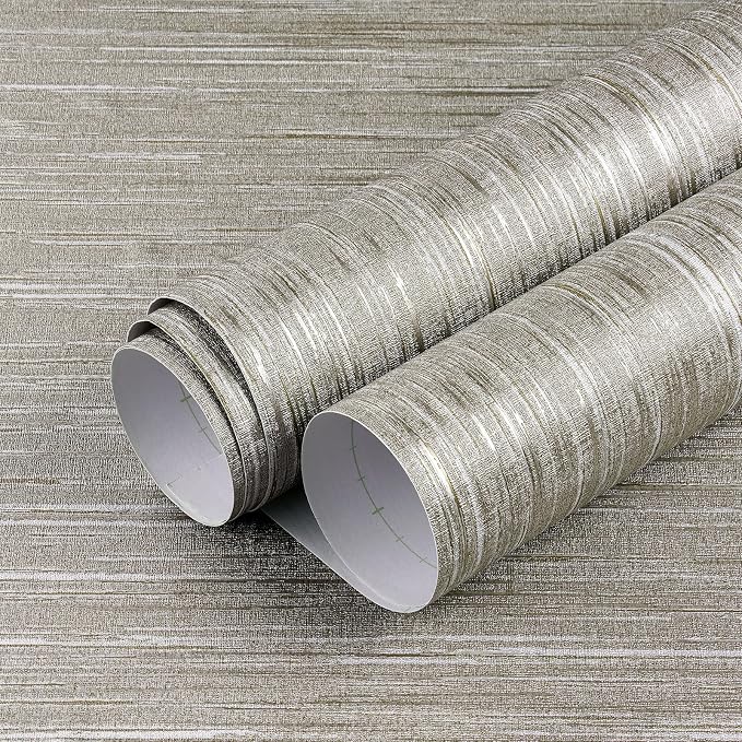 LACHEERY Faux Grasscloth Prepasted Wallpaper Peel and Stick Contact Paper - Image 2
