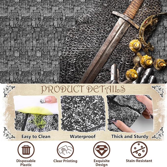 Kochorie 100 Ft x 54 Inch Stone Wall Tablecloth Roll - Image 3
