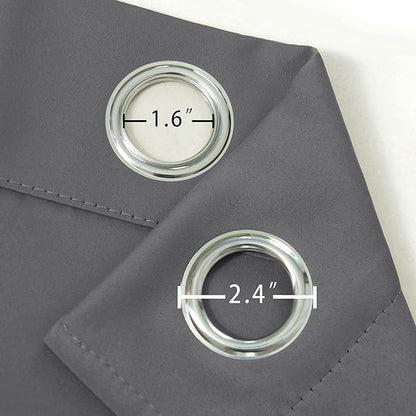 LEMOMO Blackout Curtains 66 x 95 inch/Frost Grey Curtains Set of 2 - Image 5