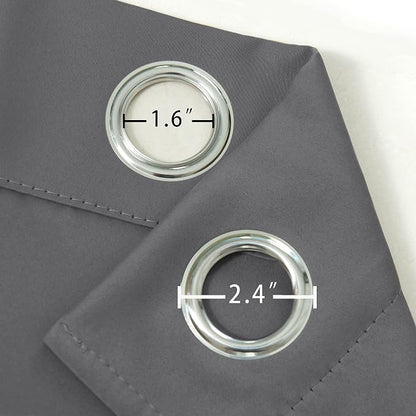 LEMOMO Frost Grey Blackout Curtains, 42 x 54 Inch Length, Grommet Bedroom & - Image 6