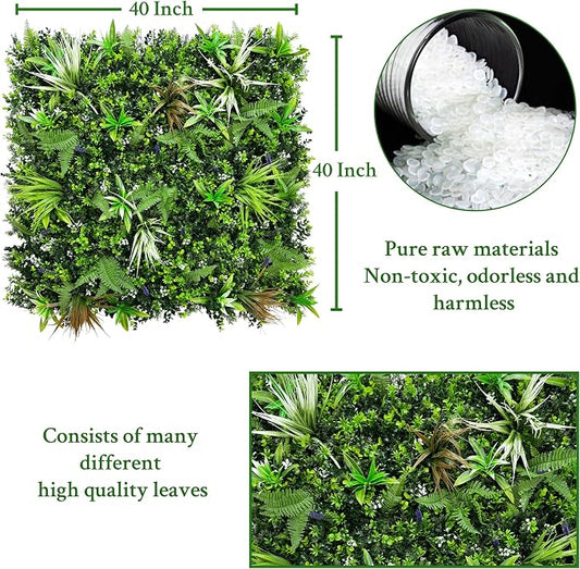 ODTORY Artificial Boxwood Topiary Hedges Panels, Backyard Indoor Outdoor Green - Image 2