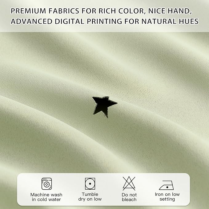 XiDi Green Curtains for Bedroom, Girls Room Blackout Curtains, Kids Room - Image 5