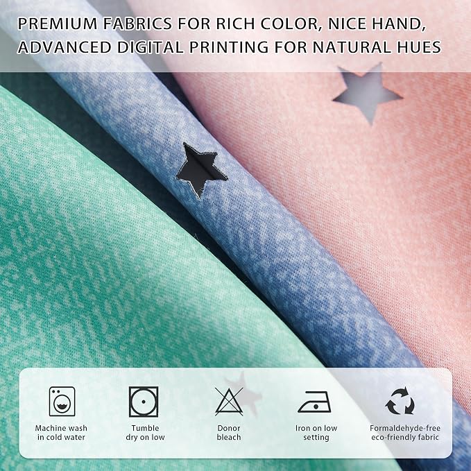 XiDi Grey Curtains for Kids Room, Nursery Blackout Curtain, Girls Room Decor - Image 3