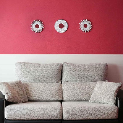 BONNYCO Wall Mirrors Pack of 3, Round White Mirrors - Image 6