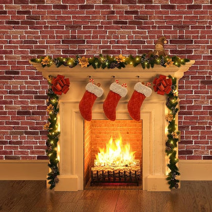 Chuangdi 2pcs 4.5 x 9 Feet Brick Wallpaper Peel and Stick Backdrop Tablecloth - Image 5