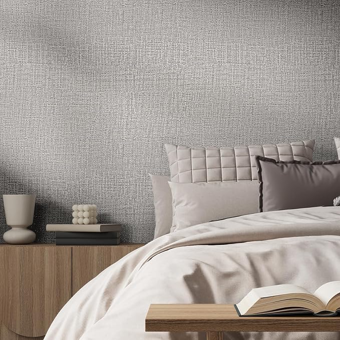 WADILE Grasscloth Peel and Stick Wallpaper 15.7in x 393.7in, Textured Contact - Image 2