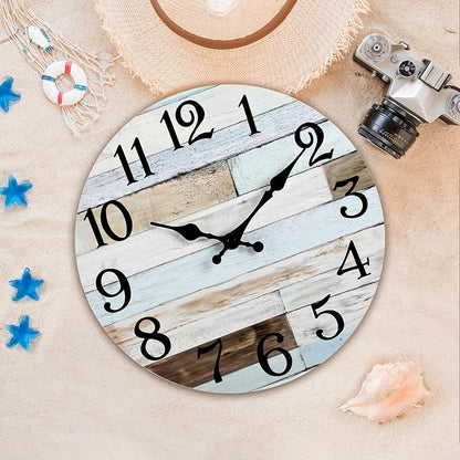 KECYET Wall Clock Battery Operated 16 Inch Silent Non-Ticking Coastal Country - Image 4