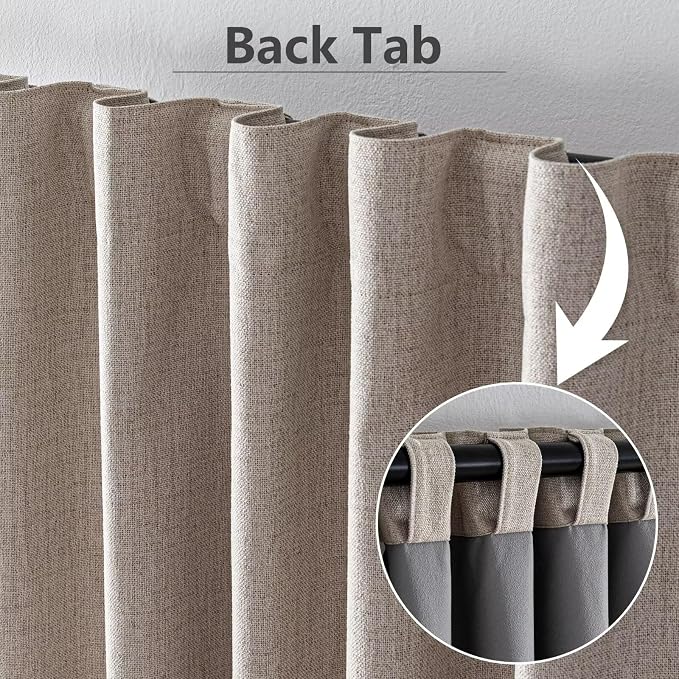 IGEMAEVE 100% Blackout Curtains 108 Inches Long - Image 3
