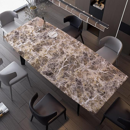 BAYYA 118x16inch Brown Marble Contact Paper Peel and Stick Wallpaper - Image 6