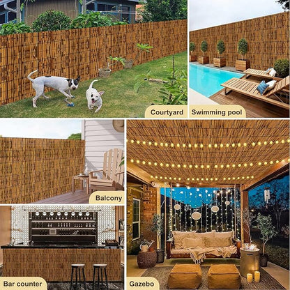 Natural Reed Fencing, Decorative Bamboo Fence Rolls Handwoven Friendly Sun Shade - Image 7