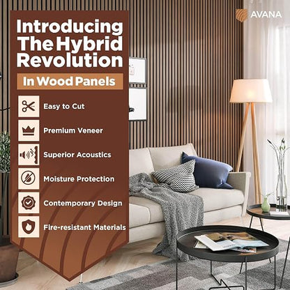 Avana Acoustic Wood Wall Panels – 93.2x11.25 Inch Panels – Fits 94x12 Layout – - Image 2
